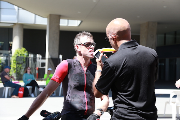Recording pre-race hydration levels